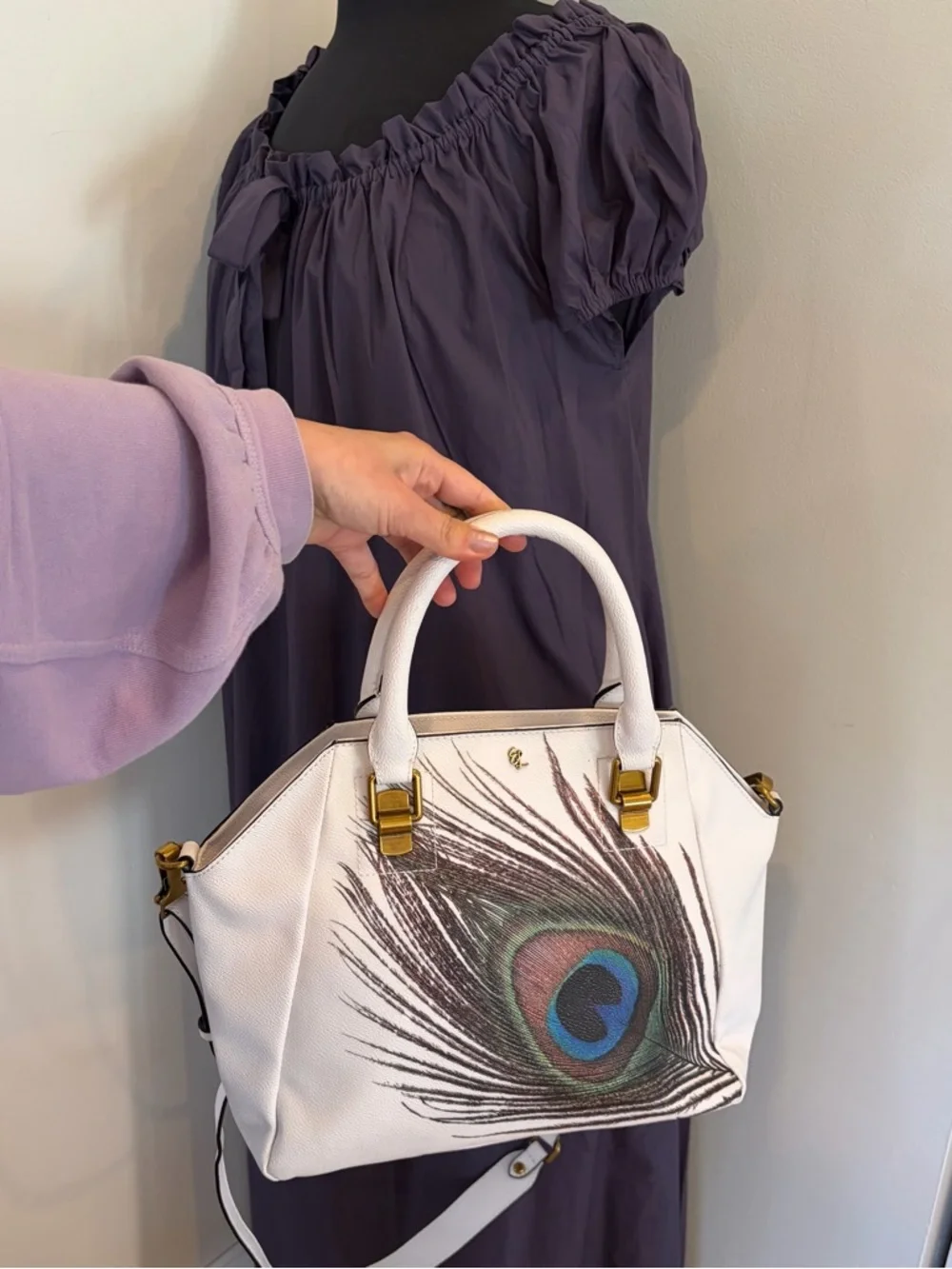 Elliot Lucca  Vegan Leather Peacock Satchel